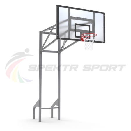 Купить Стойка баскетбольная уличная усиленная со щитом из оргстекла, кольцом и сеткой SP D 413 в Белаяхолунице 