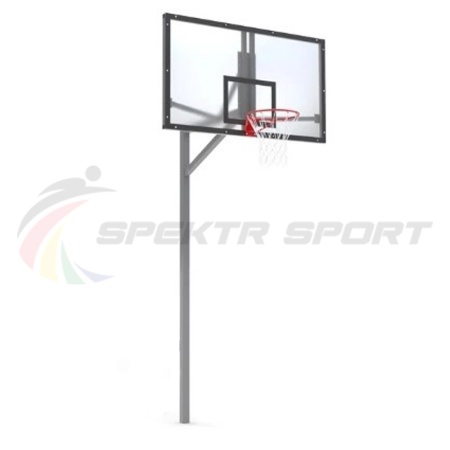 Купить Стойка баскетбольная уличная упрощенная со щитом из оргстекла, кольцом и сеткой SP D 412 в Белаяхолунице 