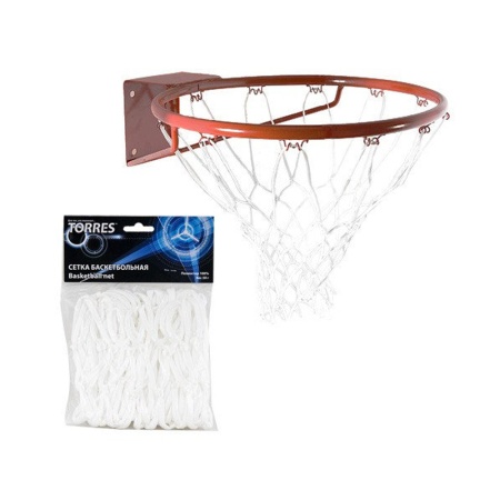 Купить Сетка баскетбольная Torres, нить 4 мм, белая в Белаяхолунице 