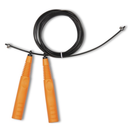 Купить Скакалка высокооборотная Кроссфит стальной шнур в оплетке 2.9 м чёрно-оранжевая в Белаяхолунице 